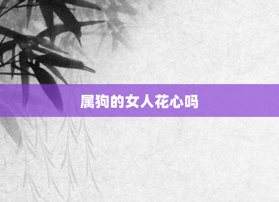 属狗的女人花心吗