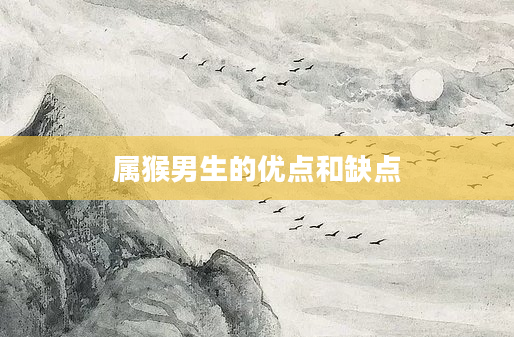 属猴男生的优点和缺点