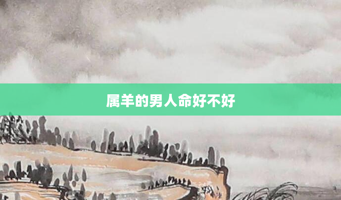 属羊的男人命好不好