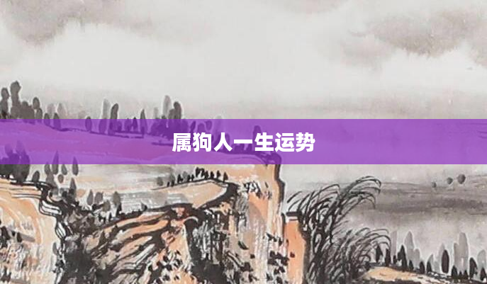 属狗人一生运势