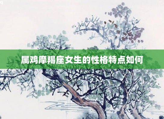 属鸡摩羯座女生的性格特点如何