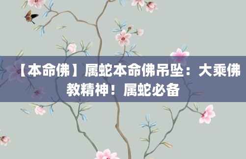 【本命佛】属蛇本命佛吊坠：大乘佛教精神！属蛇必备