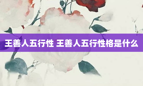 王善人五行性 王善人五行性格是什么