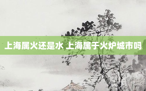 上海属火还是水 上海属于火炉城市吗