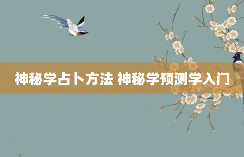神秘学占卜方法 神秘学预测学入门