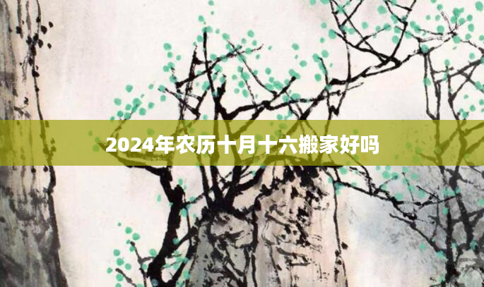2024年农历十月十六搬家好吗