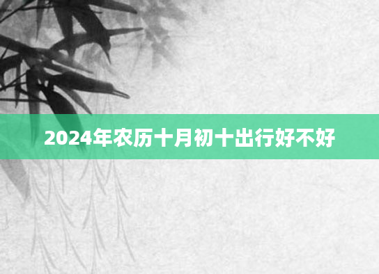 2024年农历十月初十出行好不好