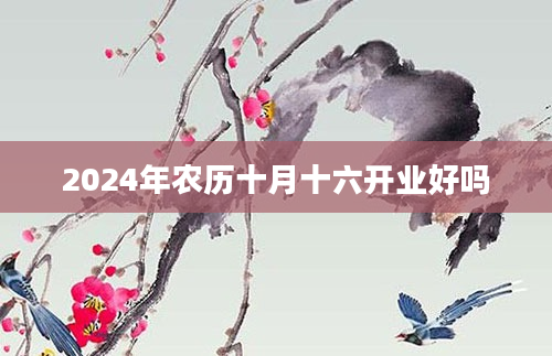 2024年农历十月十六开业好吗