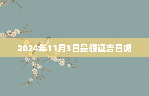 2024年11月3日是领证吉日吗