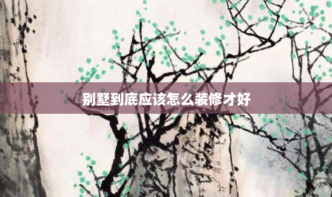 别墅到底应该怎么装修才好