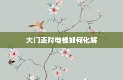 大门正对电梯如何化解