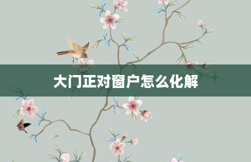 大门正对窗户怎么化解