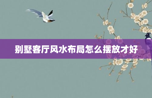 别墅客厅风水布局怎么摆放才好