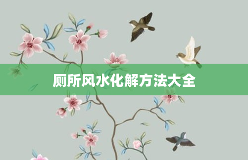 厕所风水化解方法大全