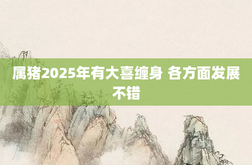 属猪2025年有大喜缠身 各方面发展不错