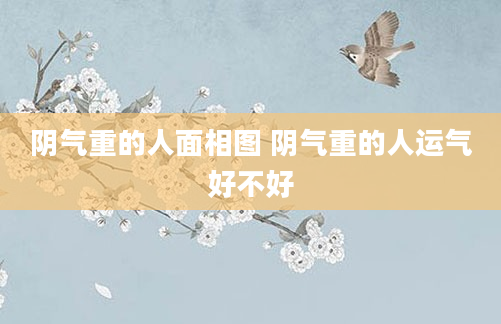阴气重的人面相图 阴气重的人运气好不好