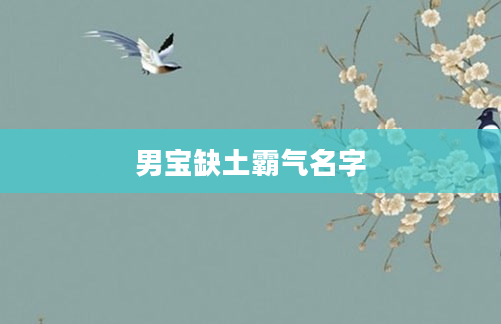 男宝缺土霸气名字