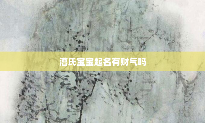 漕氏宝宝起名有财气吗