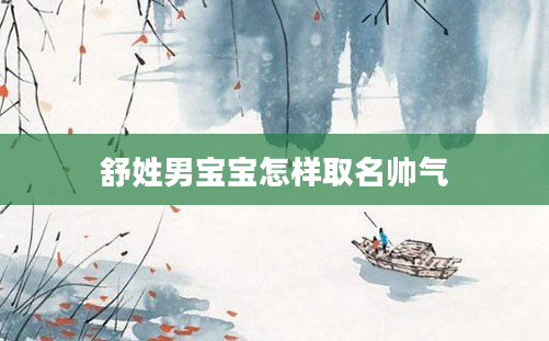 舒姓男宝宝怎样取名帅气