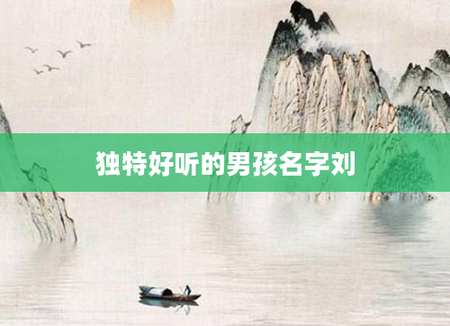 独特好听的男孩名字刘