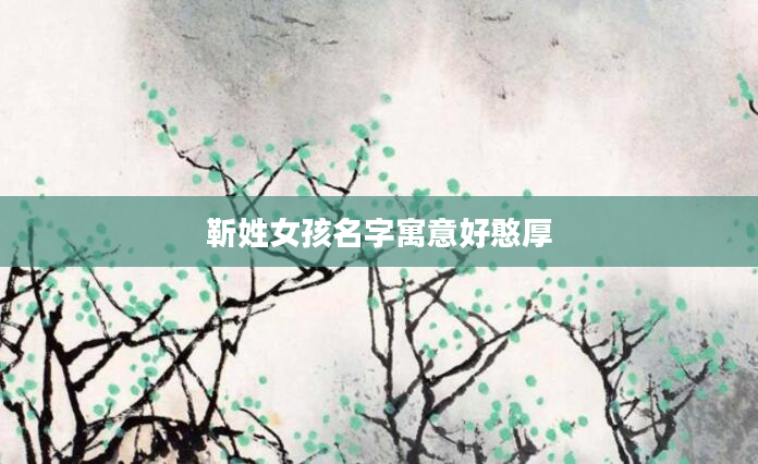 靳姓女孩名字寓意好憨厚