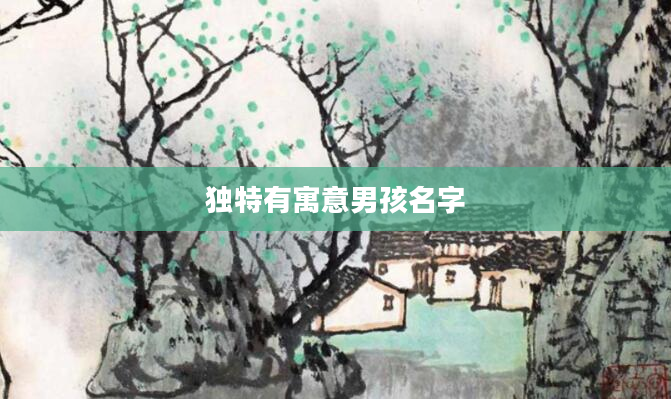 独特有寓意男孩名字