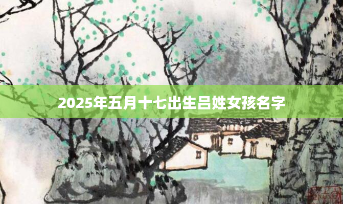 2025年五月十七出生吕姓女孩名字