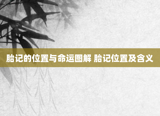胎记的位置与命运图解 胎记位置及含义