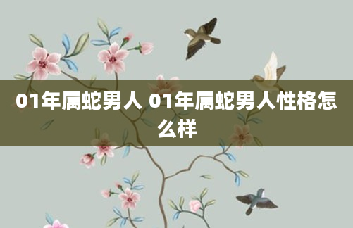 01年属蛇男人 01年属蛇男人性格怎么样