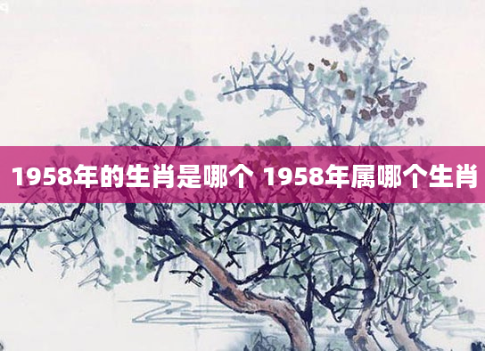1958年的生肖是哪个 1958年属哪个生肖