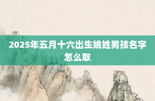 2025年五月十六出生姚姓男孩名字怎么取