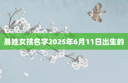 易姓女孩名字2025年6月11日出生的