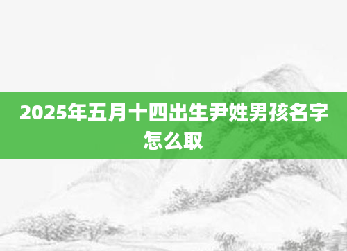 2025年五月十四出生尹姓男孩名字怎么取