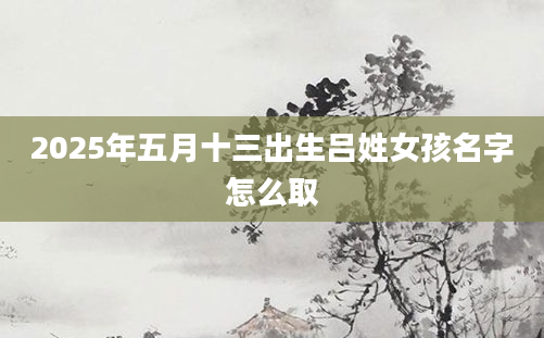 2025年五月十三出生吕姓女孩名字怎么取