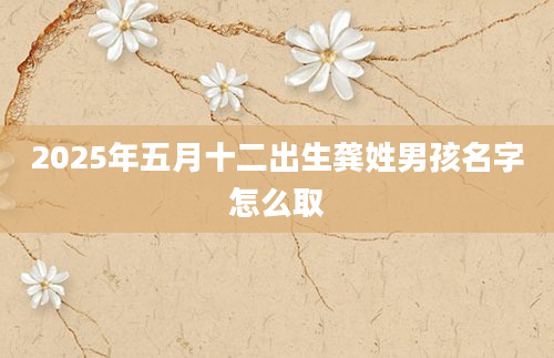 2025年五月十二出生龚姓男孩名字怎么取