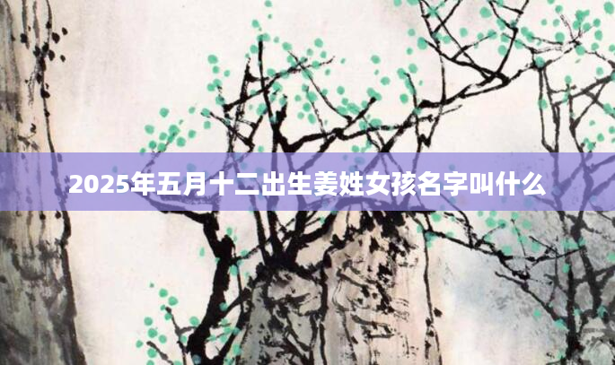 2025年五月十二出生姜姓女孩名字叫什么
