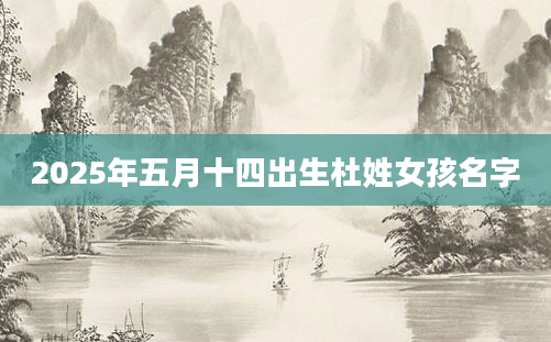 2025年五月十四出生杜姓女孩名字