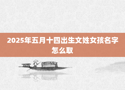 2025年五月十四出生文姓女孩名字怎么取