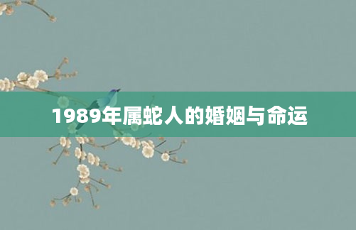 1989年属蛇人的婚姻与命运