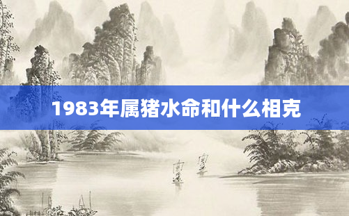 1983年属猪水命和什么相克