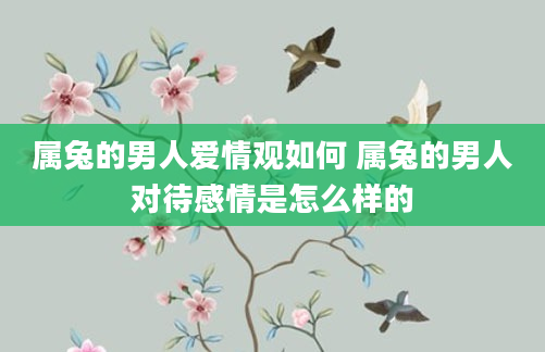属兔的男人爱情观如何 属兔的男人对待感情是怎么样的