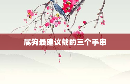 属狗最建议戴的三个手串