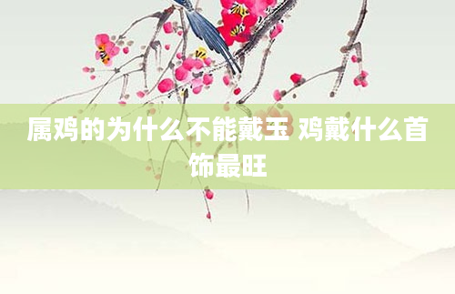 属鸡的为什么不能戴玉 鸡戴什么首饰最旺