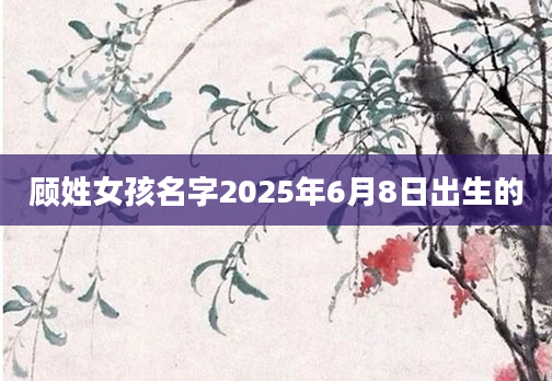 顾姓女孩名字2025年6月8日出生的