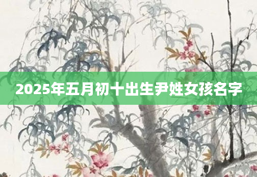 2025年五月初十出生尹姓女孩名字