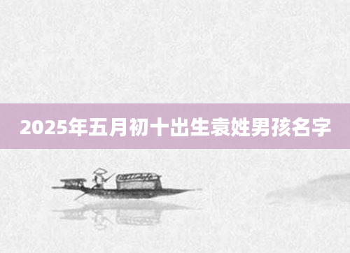 2025年五月初十出生袁姓男孩名字