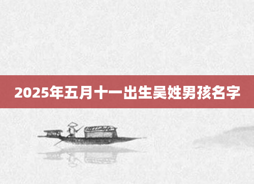2025年五月十一出生吴姓男孩名字