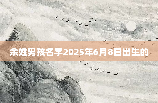 余姓男孩名字2025年6月8日出生的