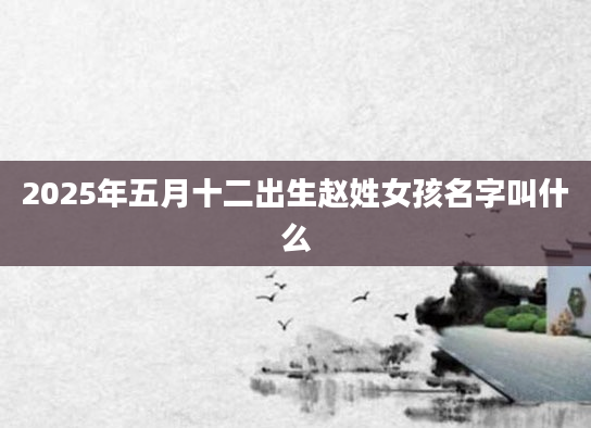 2025年五月十二出生赵姓女孩名字叫什么