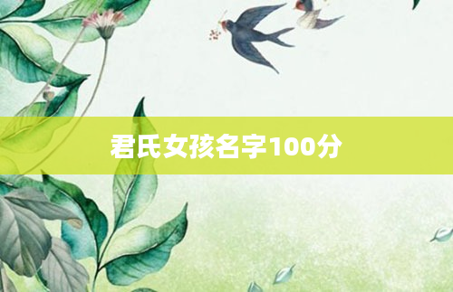 君氏女孩名字100分